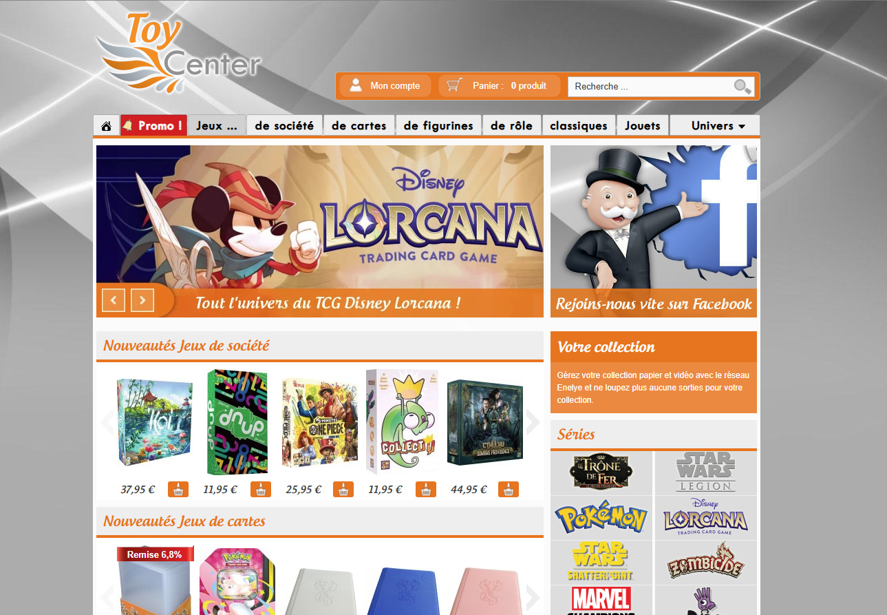 Boutique en ligne Toy Center - jeux et jouets