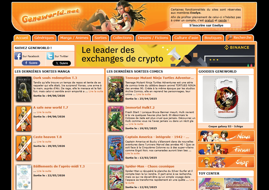 Geneworld - encyclopédie des mangas et animes